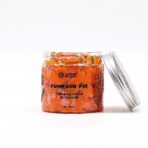 Kõrvitsapiruka vahuseep kreemjas tekstuur lähivaade looduslik