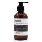 Aroomiteraapia duššigeel sandlipuu ja roosiga 250ml klaasist merevaigupruunis pudelis