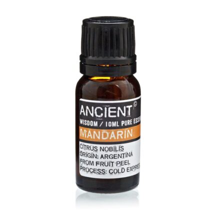 Mandariini eeterlik oli 10 ml Ancient Wisdom pruunis pudelis oranzi etiketiga