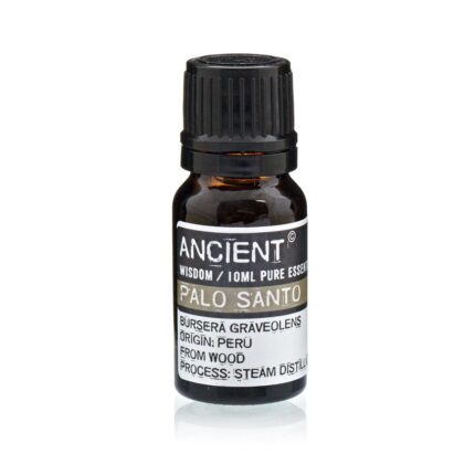 Palo Santo eeterlik oli 10 ml tume klaaspudel Ancient Wisdom puha puu vaimne puhastusoli