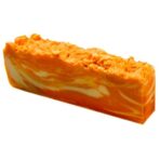 Rahustav apelsini käsitööseep terve seebiplokk marmorja tekstuuriga