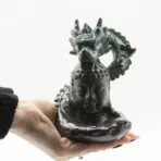 Pealkiri: Draakon buddha põleti - draakon Buddha kohal backflow viirukialus — kõrvaltvaade