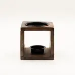 Elulille Õlipõleti — Püha Geomeetria Mangopuust Aroomilamp — kõrvaltvaade