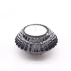 Hall Lillekujuline Küünlahoidja — Pööratav Klaasist Küünla- ja Teeküünlahoidja (2 tk) — kõrvaltvaade