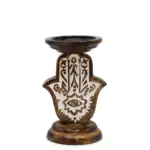 Hamsa Küünlajalg Puidust — Väike Mangopuust Kaitsesümbol