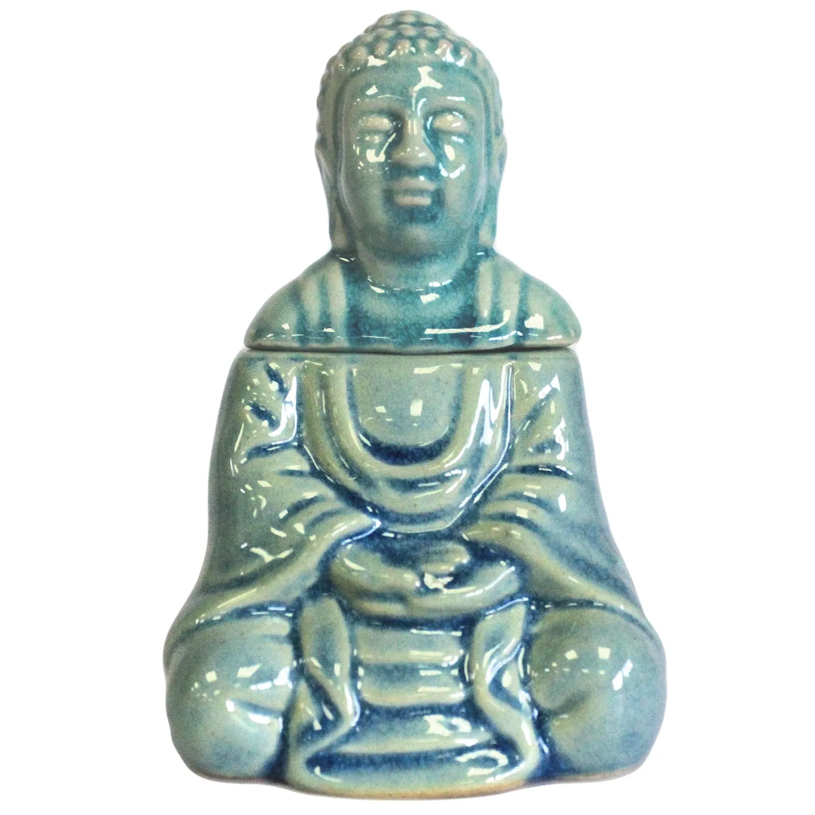 Istuv Buddha Lamp Sinine — Ancient Wisdom Istuv Buddha Lamp Sinine