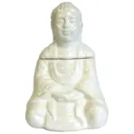 Istuv Buddha Lamp Valge — detailvaade