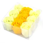 Kevadised Seebiroosid — 9 Värviküllast Roosiõit Karbis — detailvaade