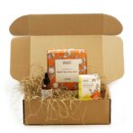 Kinkekomplekt jõuludeks Brightening Boost komplekt avatud kraft-karbis