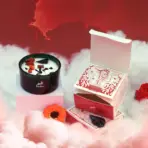 Kristallküünal Punane Jaspis — lähivaade