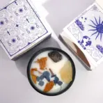 Kristallküünal Tsitriinkülmal — Rõõmsameelne Sidruniküünal Sodaliitkiviga — ülevaade