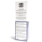 Lavendel lohnadifuuser pakendi tagakylg kasutusjuhendi ja hoiatustega