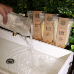 Looduslik lavendli epsom vannisool lähedalt