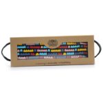 lavendli nisukott Rainbow Clouds kinkekarbis valgel taustal