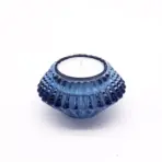 Lillekujuline Küünlahoidja Sinine — Pööratav Klaasist Küünla- ja Teeküünlahoidja (2 tk) — tekstuur