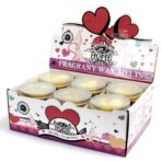 Sojavaha mango lõhnavaha südamed klaaspurgis