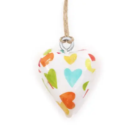 Väike puitsüda pastelsed südamed – käsitsi maalitud dekoratsioon