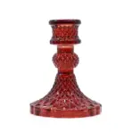 Punane Klaasist Küünlahoidja