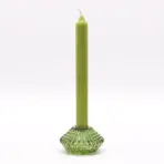 Roheline Lilleline Küünlahoidja — Pööratav Klaasist Küünla- ja Teeküünlahoidja (2 tk) — detailvaade