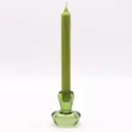 Roheline Seenekujuline Küünlahoidja — Pööratav Klaasist Küünla- ja Teeküünlahoidja (2 tk) — detailvaade
