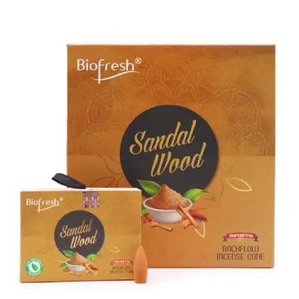 Pealkiri: Sandlipuu viirukikoonused Biofresh — 40 backflow koonust sooja puiduse aroomiga