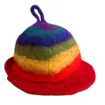 Saunamüts Vikerkaarevärviline