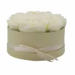 Seebililled Kreemjas Ümber — 14 Kreemjat Seebiroosi Ümmarguses Kinkekarbis — pakend