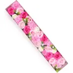 Seebililled Roosa Suur Karp — Ülipikk Roosade Lillede Kinkekarp — detailvaade