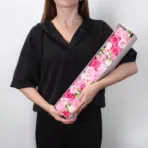 Seebililled Roosa Suur Karp — Ülipikk Roosade Lillede Kinkekarp — pakend