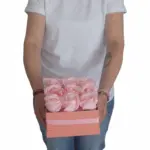 Seebililled Roosa Ümber — 14 Roosat Seebiroosi Ümmarguses Kinkekarbis