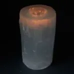 Seleniit Silinder 15 cm Küünlahoidja — detailvaade