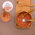 Spaa Savi ja Vaha Komplekt Tiigipuust — Käsitsi Valmistatud Indoneesias — tekstuur