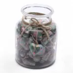 Suur puitsüda lind ja lillemuster – vintage dekoratsioon emailitud puust — pakend