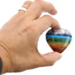 Tsakra Südamekivi 45–60mm — Käsitsi Valmistatud Poolvääriskividest — detailvaade